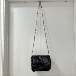 Black Puffer Pillow Chain Crossbody Bag